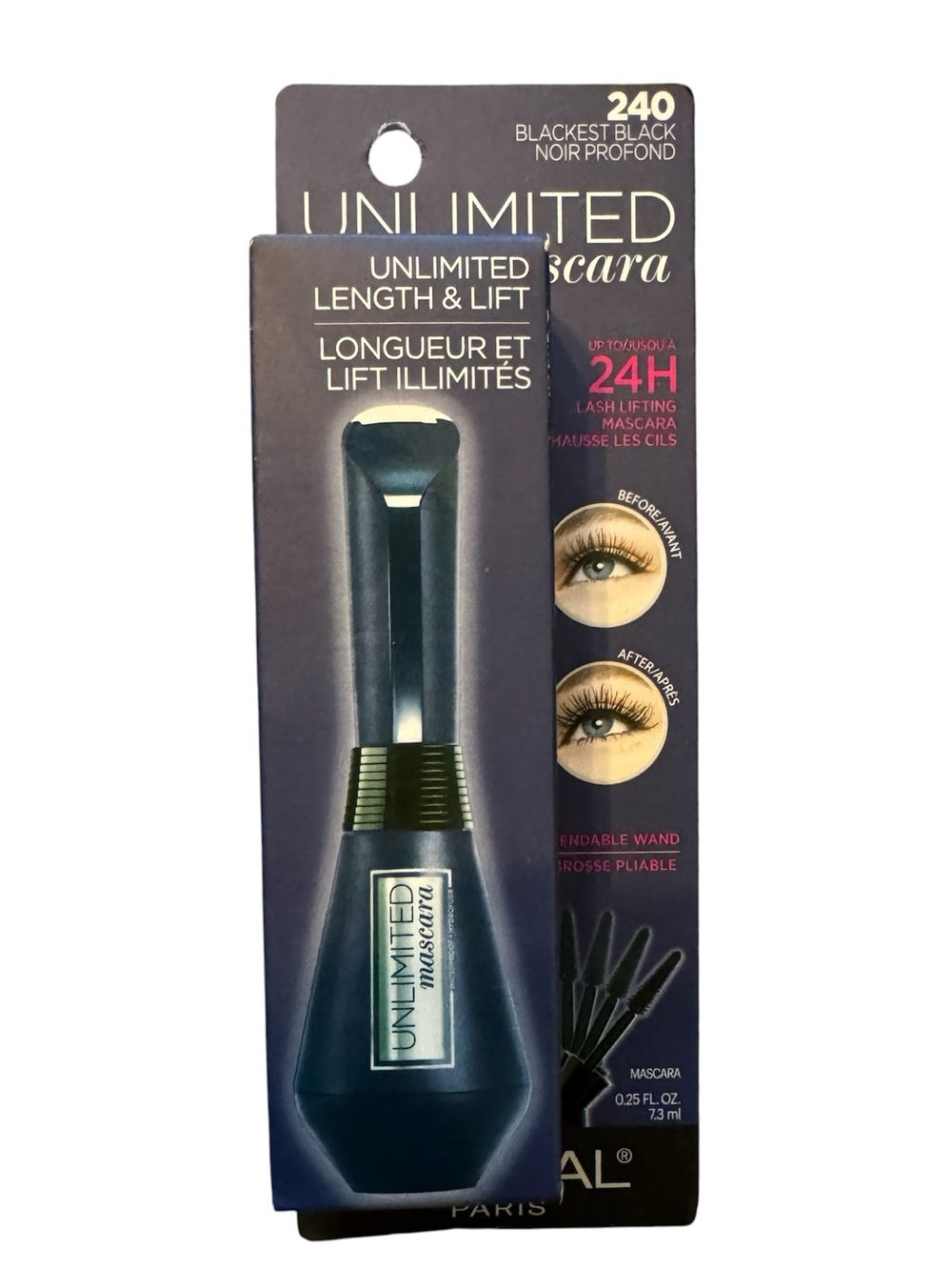 L'Oreal Unlimited Length & Lift Mascara in 240 Blackest Black